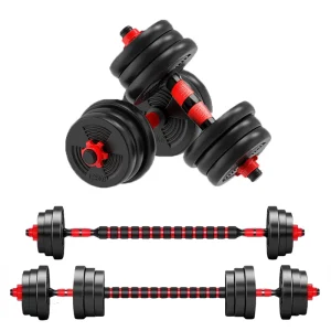 Adjustable Dumbbell-to-Barbell Weight Set